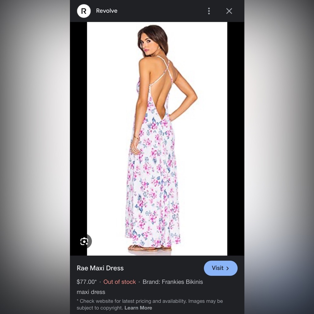Rae Maxi Dress XS Frankie’s Bikinis